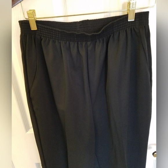 Dress Barn Woman Black  Elastic Waist Pants  Size 14WP Made in USA - Picture 5 of 14